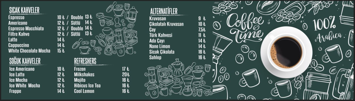 Restoran / Cafe Menü Tasarımı B