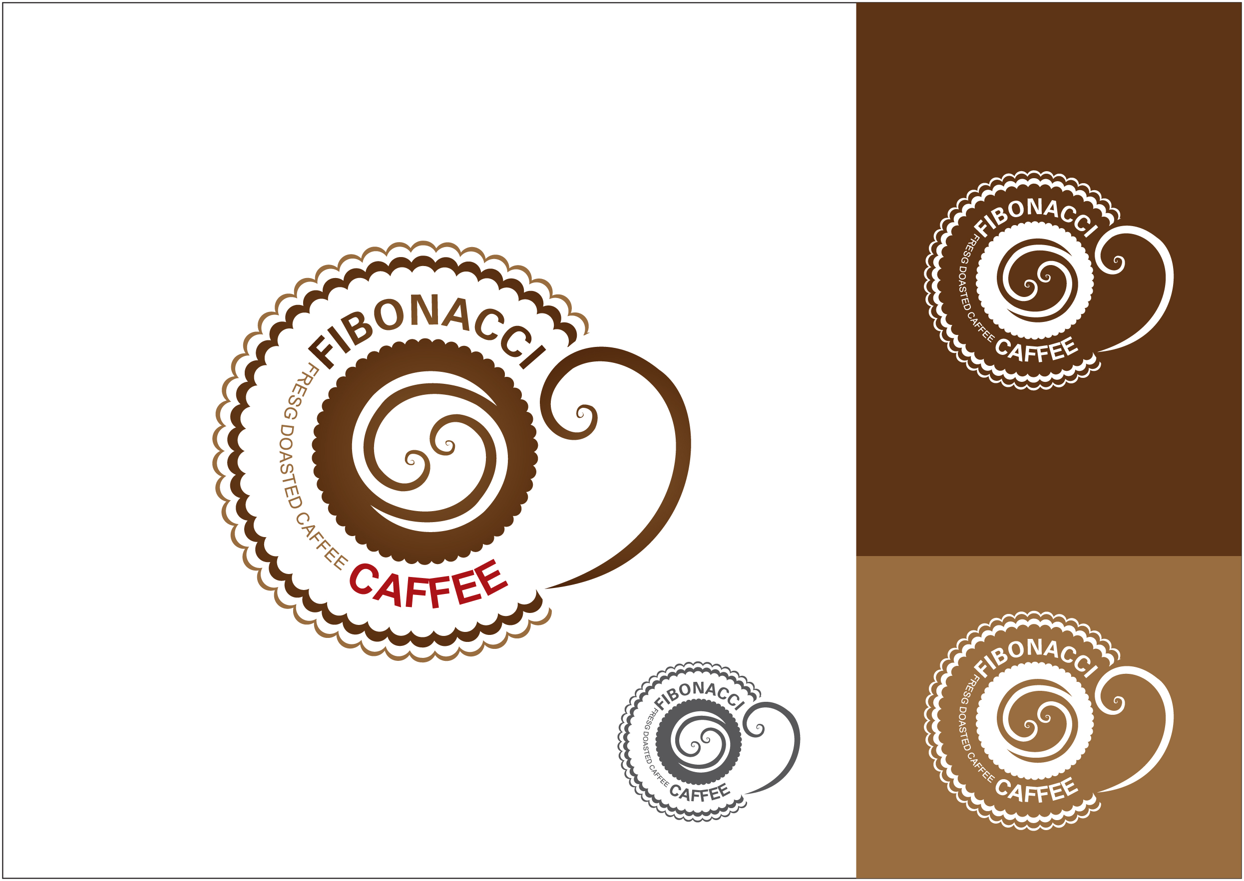 FibonacciCoffee logosunu arıyor yarışmasına tasarımcı grfkismail tarafından sunulan  tasarım 