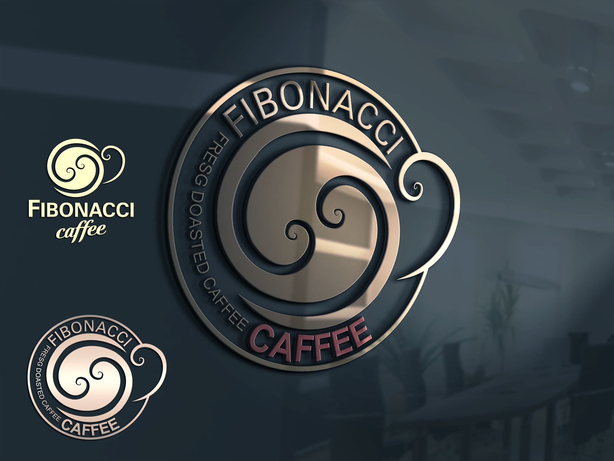 FibonacciCoffee logosunu arıyor yarışmasına tasarımcı grfkismail tarafından sunulan  tasarım 