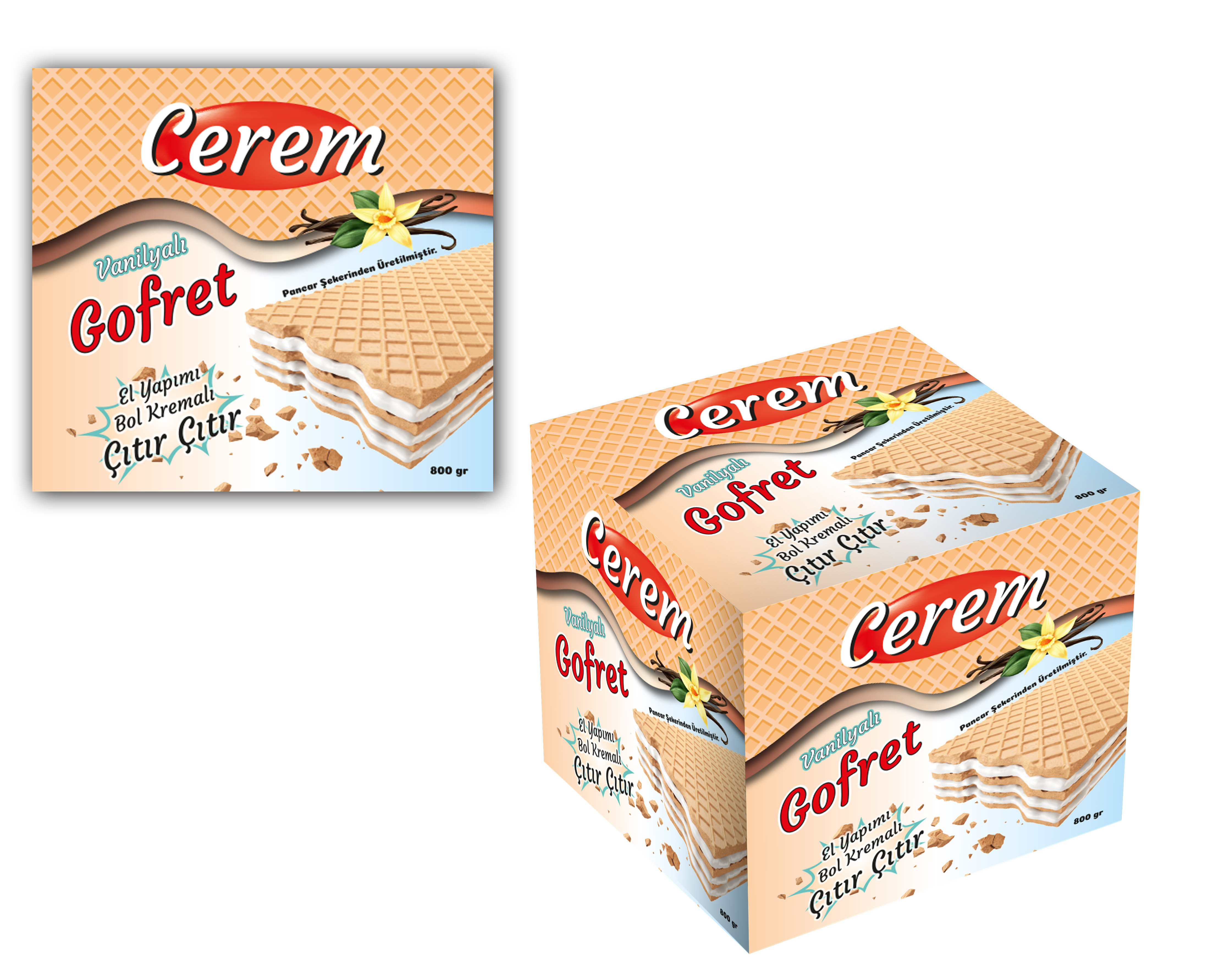 Özel Nostalji Gofret kutusu ve Logosu
