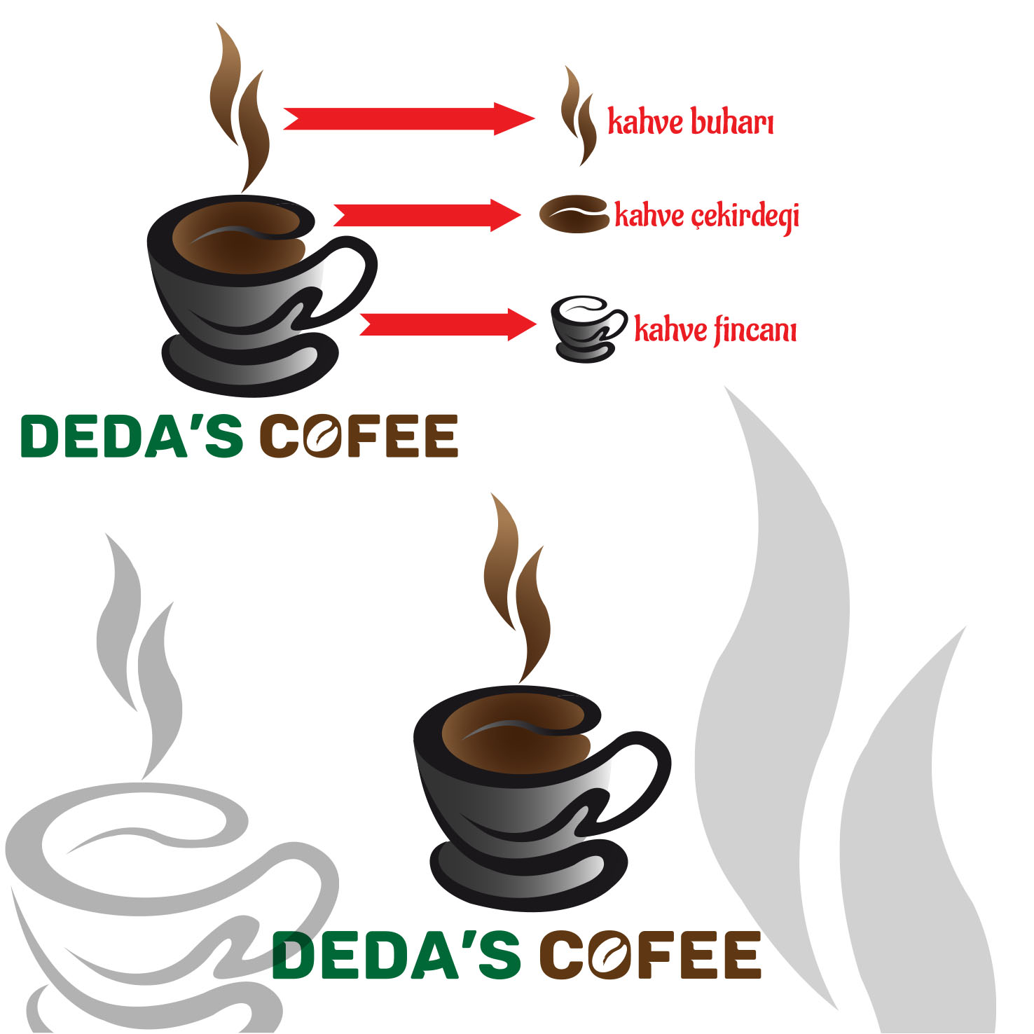 Kurumsal Olabilcek bir Coffee Marka LOGO yarışmasına tasarımcı Salih divarci tarafından sunulan  tasarım