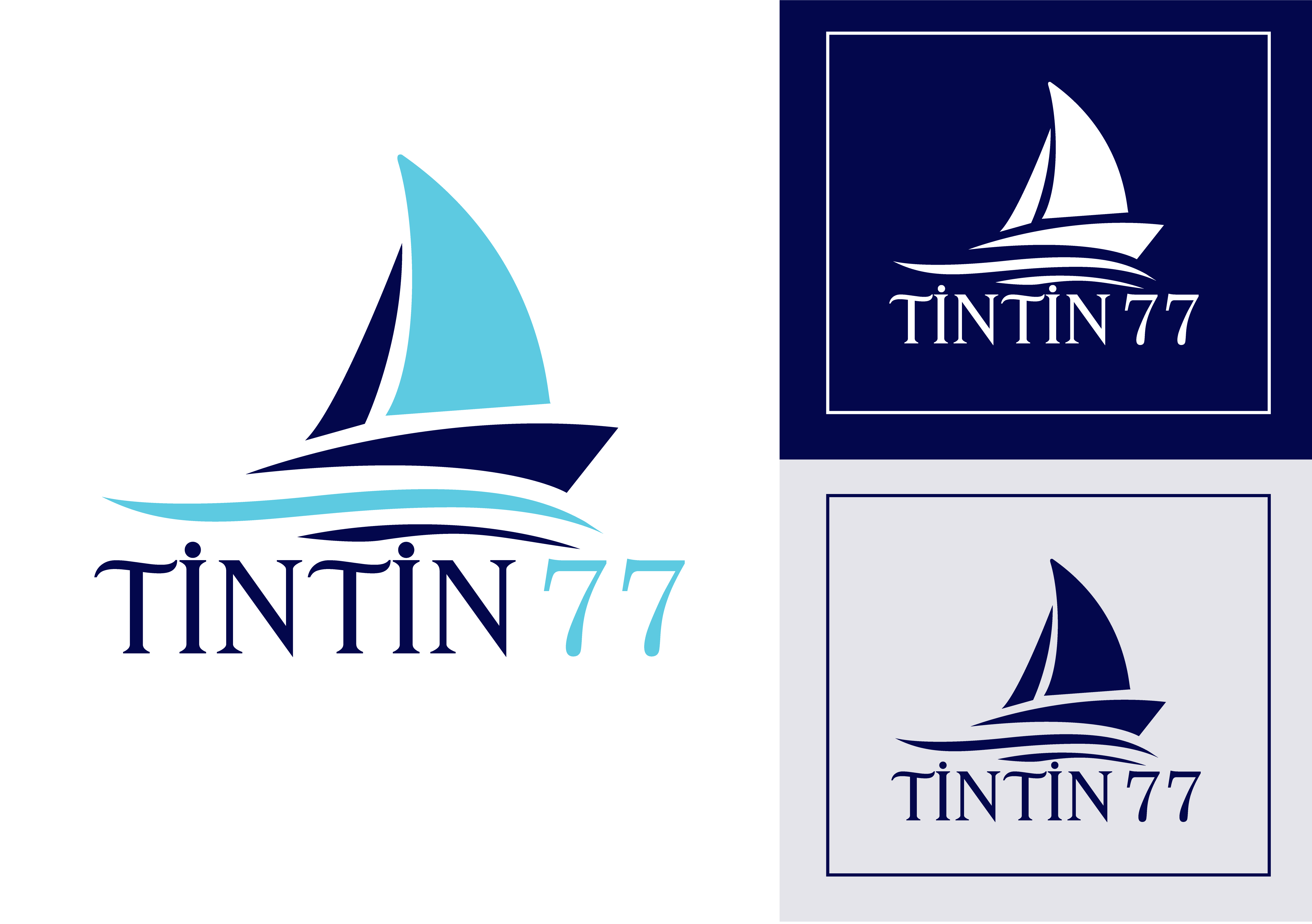 Yelkenli tekne icin logo tasarimi