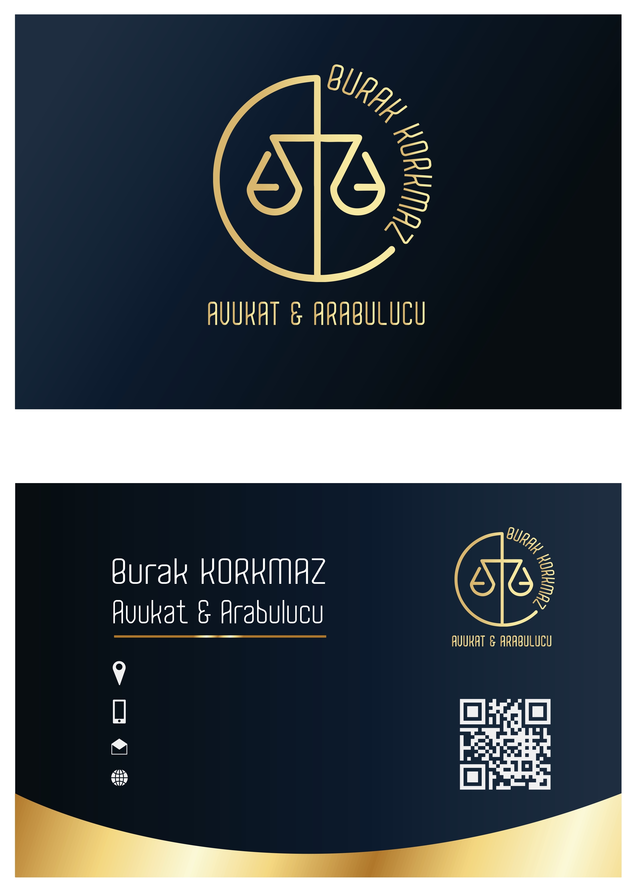 Avukat ve Arabulucu olarak çalışıyorum Logo ve Kartvizit