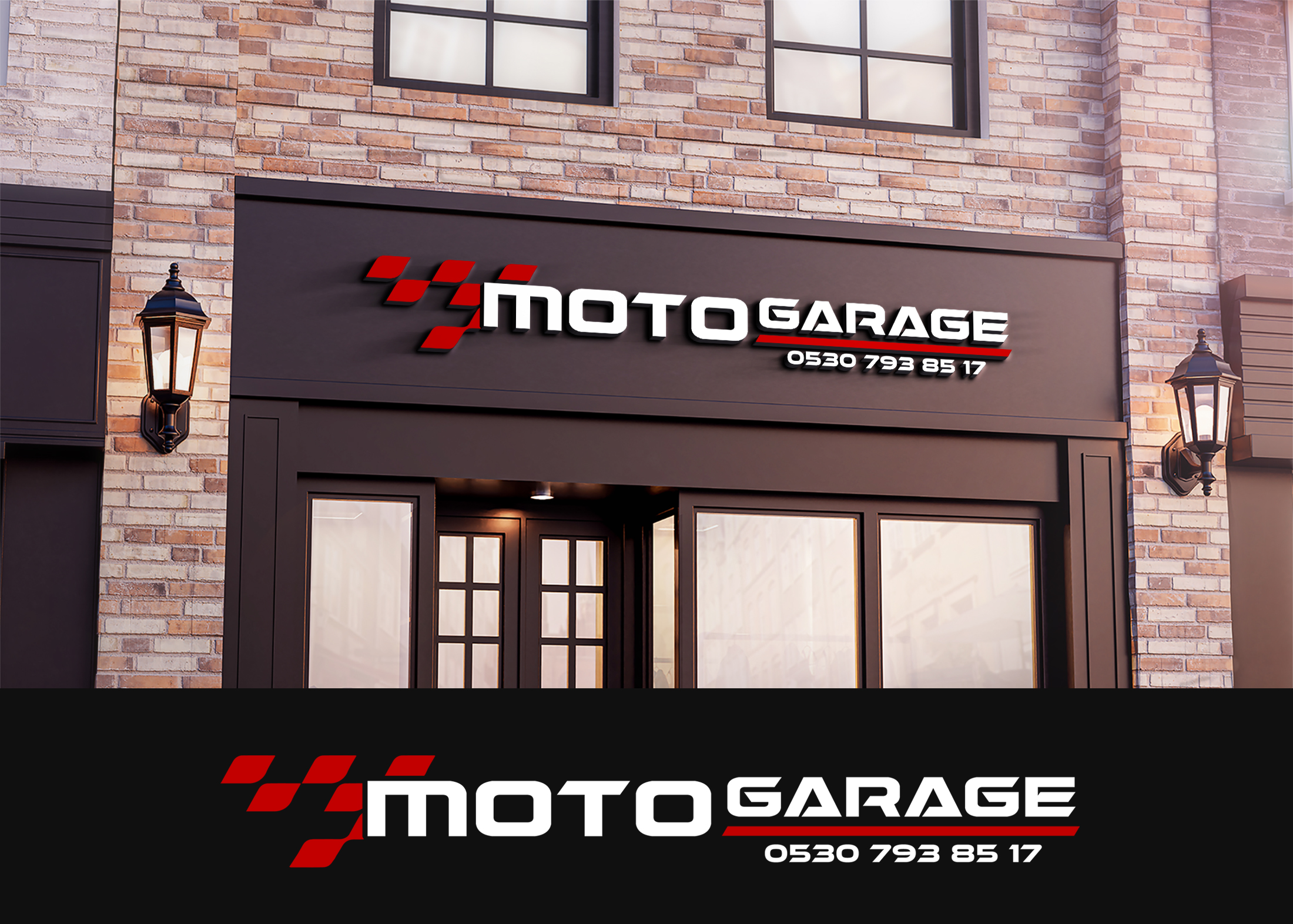 Motosiklet Tamirhane Logo ve Tabela